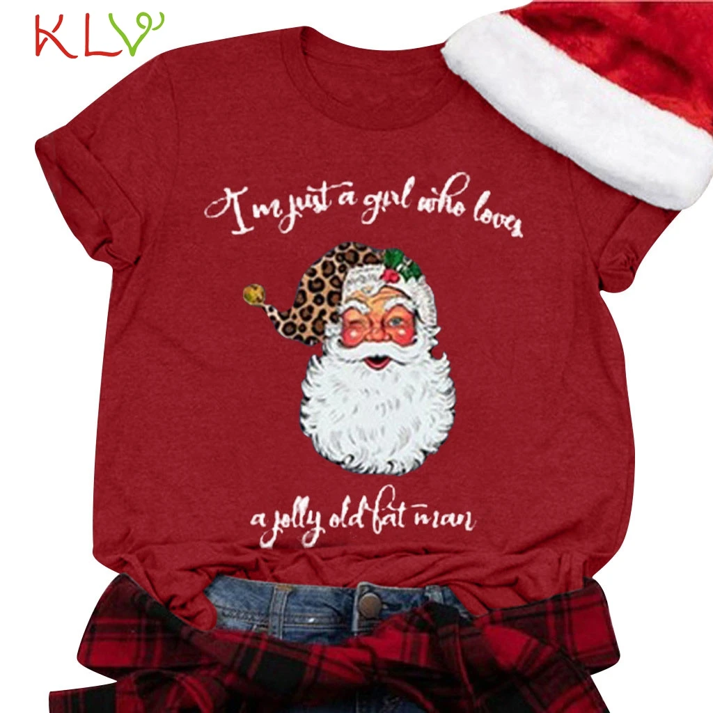 Рождественская одежда футболка с надписью Женский Зимний пуловер круглым