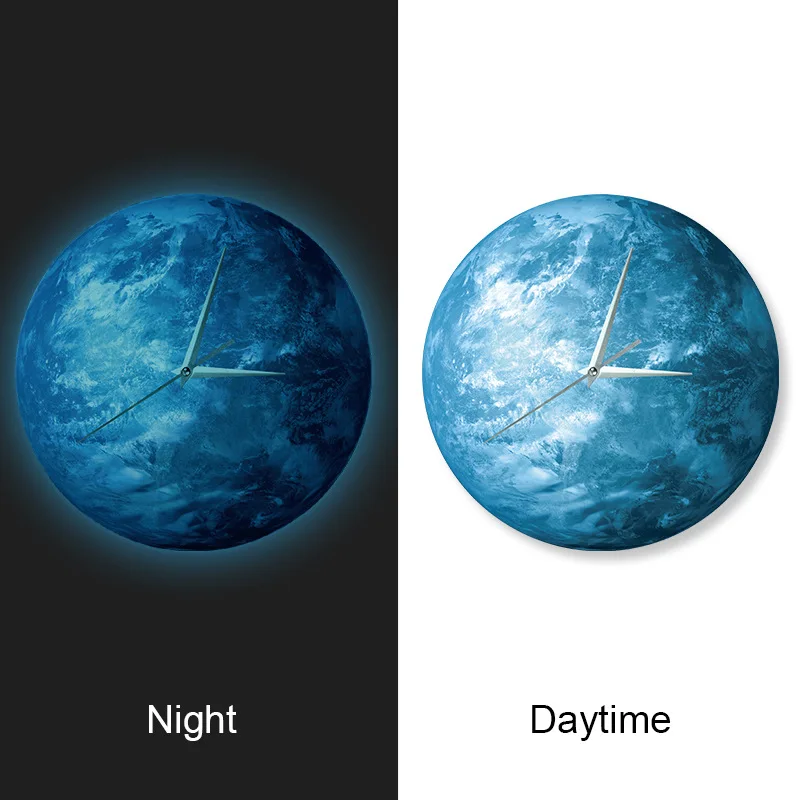 

Funlife New Generation Fashion Creative Earth Acrylic Wall Clock Children Room Wall zhuang shi zhong