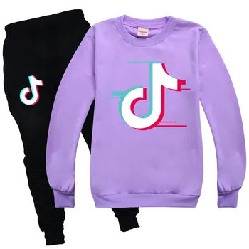 

Tok-tik spring autumn Children's sweater suit Tok-tik long-sleeved T-shirt + pants Boys girls Sports Set Sweatshirts 2 pcs