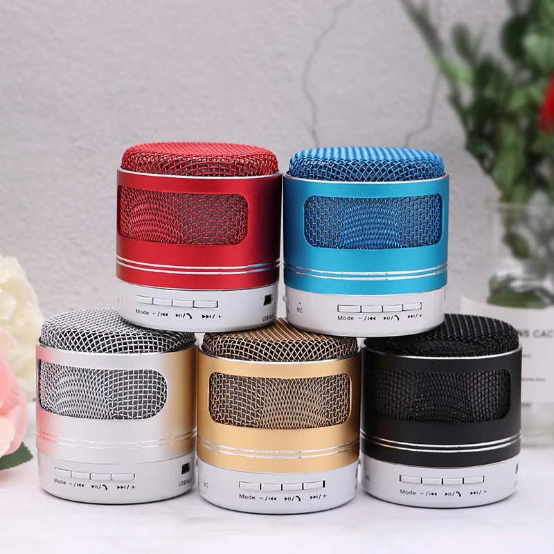 

Mini Matte Wireless Bluetooth Speaker Portable Metal Speakers with 7 Colors LED Lights Outdoor Subwoofer Support TF Card