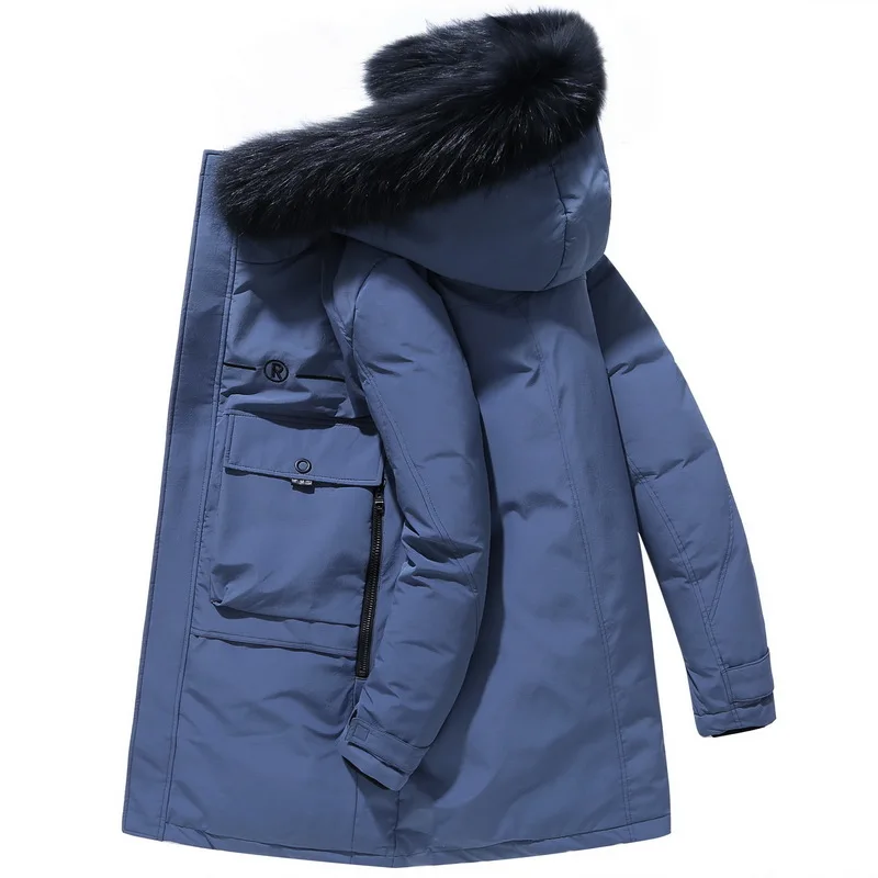 Брендовые зимние парки, мужские пуховики, пальто, белые пуховики на утином пуху, толстые теплые меховые пальто с капюшоном, парка, камуфляж, doudoune homme