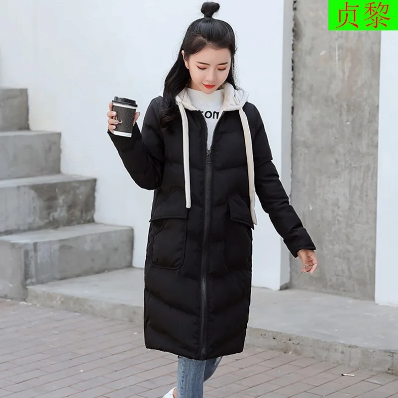 

2018 Winter New Style WOMEN'S Dress-Style Elegant Ladies' Mid-length Students Korean-style down Feather Cotton-padded Clothes Co