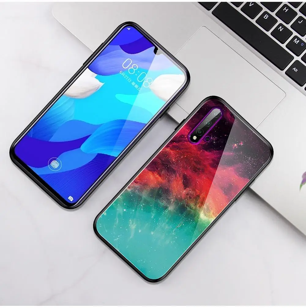 Роскошный градиентный мрамор закаленное стекло крышка для Vivo Y7S iQOO NEO Z5X Z1 Pro X27 Pro V15 S1 Pro ударопрочный жесткий чехол Fundas