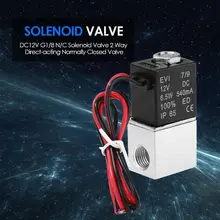 1/8 дюймов DC 12V электромагнитный клапан Алюминий прямого действия нормально закрытый электрический насос для воды Управление аксессуары для сантехники