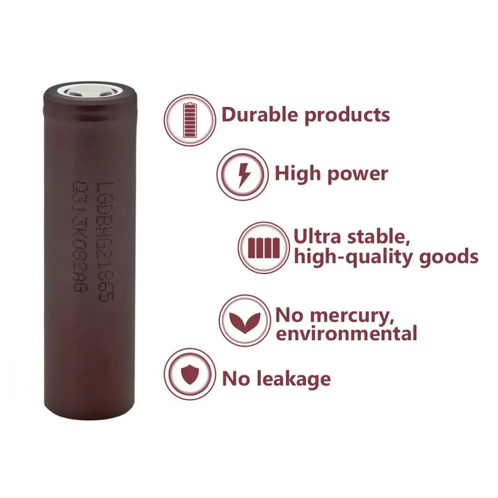 18650 Батарея клетки 3 7 V Перезаряжаемые литиевые батареи для INR18650 HG2 3000 мАч с