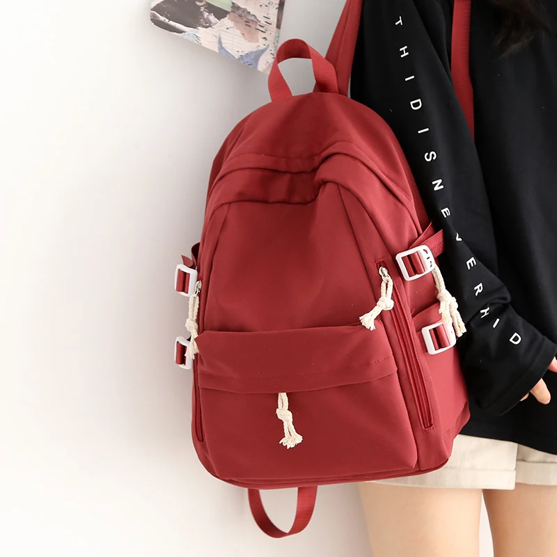 Vvsha Student Female Cotton Canvas Backpack Kawaii Women Vintage School Bag  Teenage Girl Cute Backpacks Fashion Ladies Luxury Bag Book