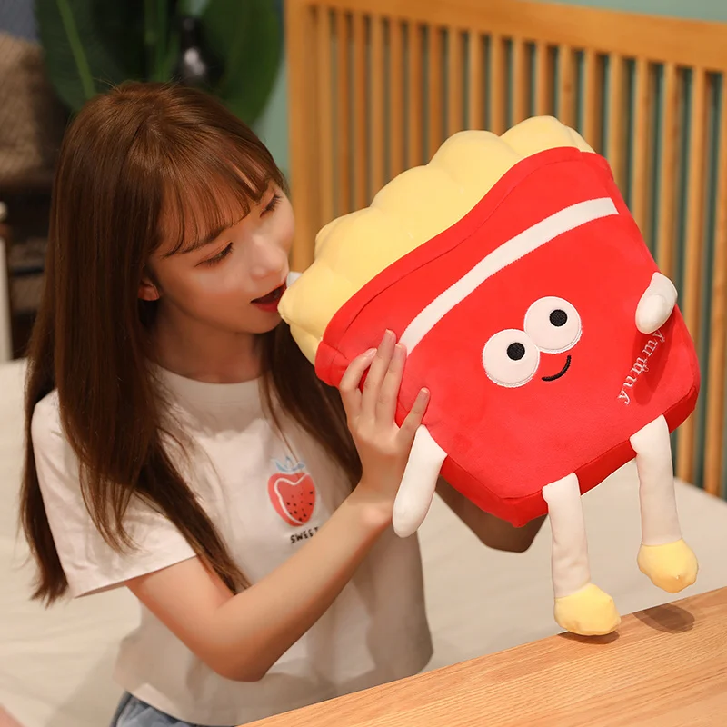 

45/55/80cm Kawaii French Fries Plush Pillows Stuffed Doll Soft Sleeping Pillow Lovely Snack Plush Toys Children Room Decoration