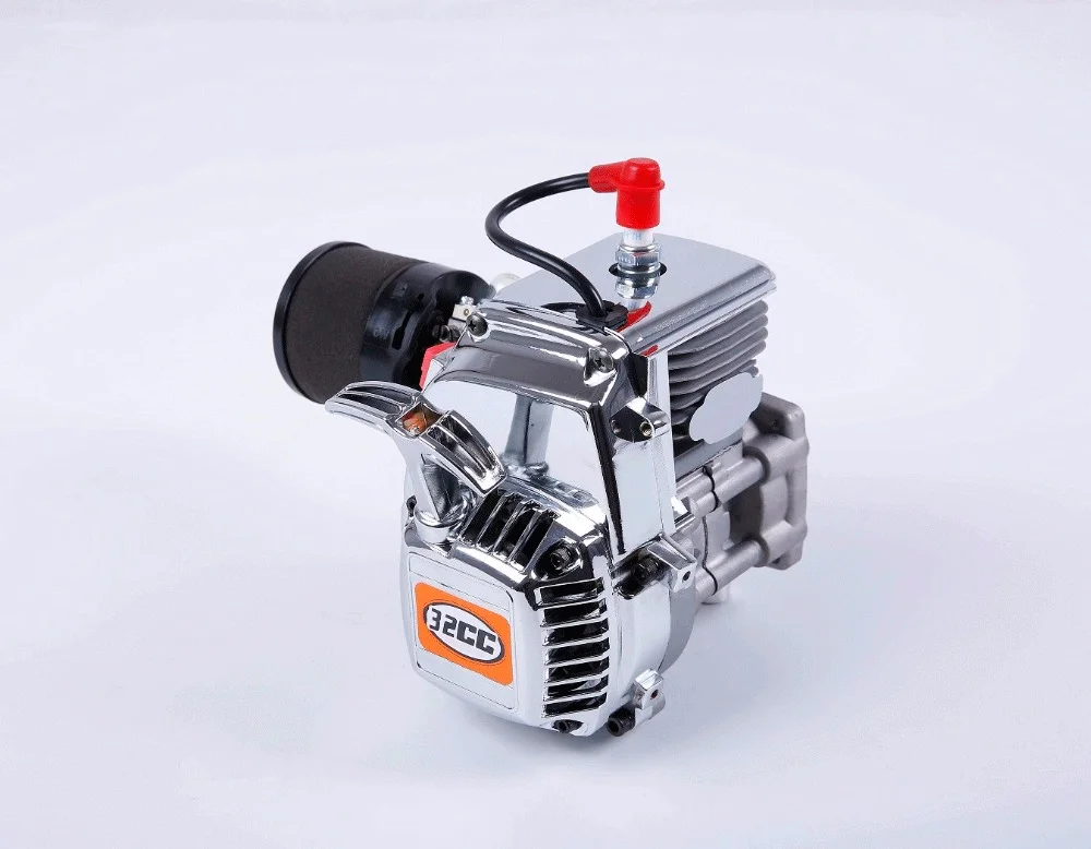 4 болта 32cc хромированный двигатель(Walbro 813 карбюратор и NGK Свеча зажигания) подходит для 1/5 HPI Rovan KM BAJA Losi 5ive T FG Goled RedCat