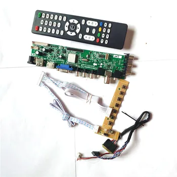 

For LP140WH1-TLA1/TLA2/TLA3/TLA4 DVB digital panel LVDS 40-Pin 1366*768 universal HDMI VGA USB TV 3663 LCD Controller board Kit