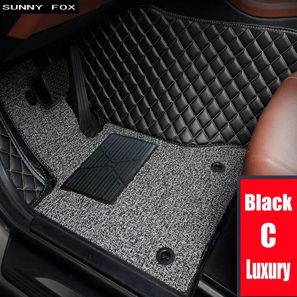 

SUNNY FOX Car floor mats for Toyota Camry Corolla RAV4 Mark X Crown Verso FJ Cruiser yaris 5D car-styling carpet rugs liners