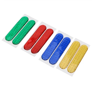

2 Pcs Car Bike Door Sticker Decal Warning Tape Car Reflective Sticker Anti-Dash Bumper Strip Safety Driving Auto Accessory NEW