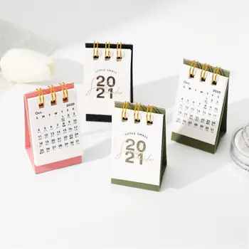 

Delicate Simple Desk Coil Calendar Refreshing Mini Frensh Book Note School Desktop Supplies Office Coil Calendar K2L0