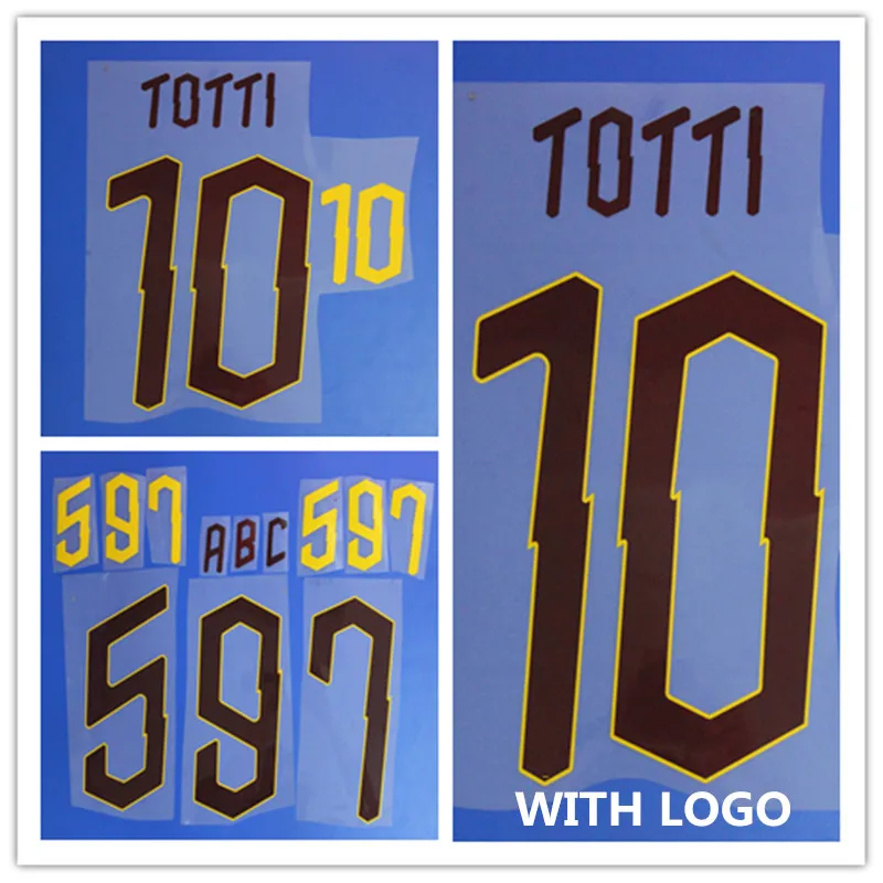 

2019-2020 HOME ESPERANZA DZEKO TOTTI CORIC nameset patch badge Customize name number LOGO