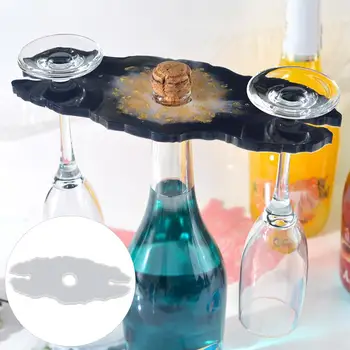 

1PC Wine Rack Silicone Mold DIY Irregular Red Wine Shelf Cup Pad Molds For Uv resin Home Decoration Art resin mould