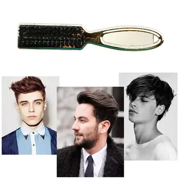 

Professional Salon Beard Shaving Brush Retro Oil Head Brush Comb Hair Sweep Neck ABS Brush Handle Plating Cleaning C2Z5