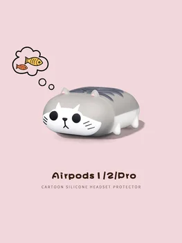 

3D Cute Airpods Pro Case Ultrathin Anti-fall Covers for airpods1/2 Cartoons Soft Silicone Cases Box for Earphone
