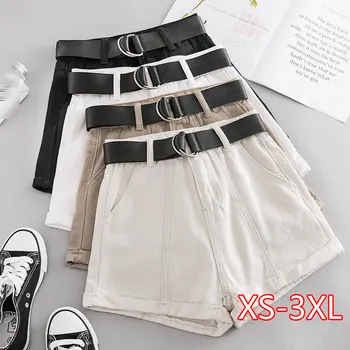 

New Summer Autumn Casual Sashes Denim Shorts Women Wide High Waist Loose Leg Shorts Slim All-Match Sporting Shorts Female