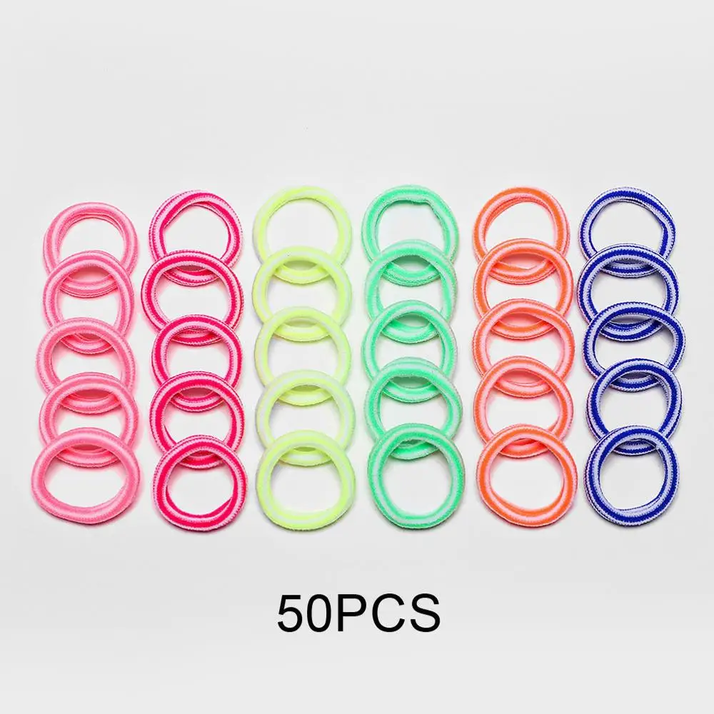 50/100Pcs/Set Children Various Color Rubber Bands For Hair Gum Baby Headdress Scrunchie Pack Small Elastic Girls | Аксессуары для