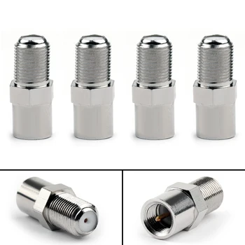 

Artudatech 4Pcs FME Male Plug To F TV Female Jack RF Connector Straight F/F Adapter