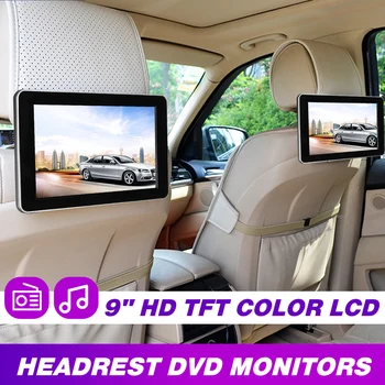 

9 Inch Car HD Headrest Audio Monitor TFT Color LCD Display Digital Screen AV Input Radio Support Backup Camera MP5 Player