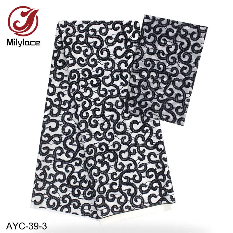 Мягкая приятная на ощупь ткань с принтом Modell, 4 ярда для одежды+ шелковая ткань с принтом для галстука на голову, шарфа, 2 ярда, 1 комплект AYC-39 - Цвет: AYC-39-3