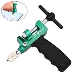 Cortador de vidro manual, ferramenta profissional de mão para cortar vidro telha de diamante, conjunto de abertura rápida para construção
