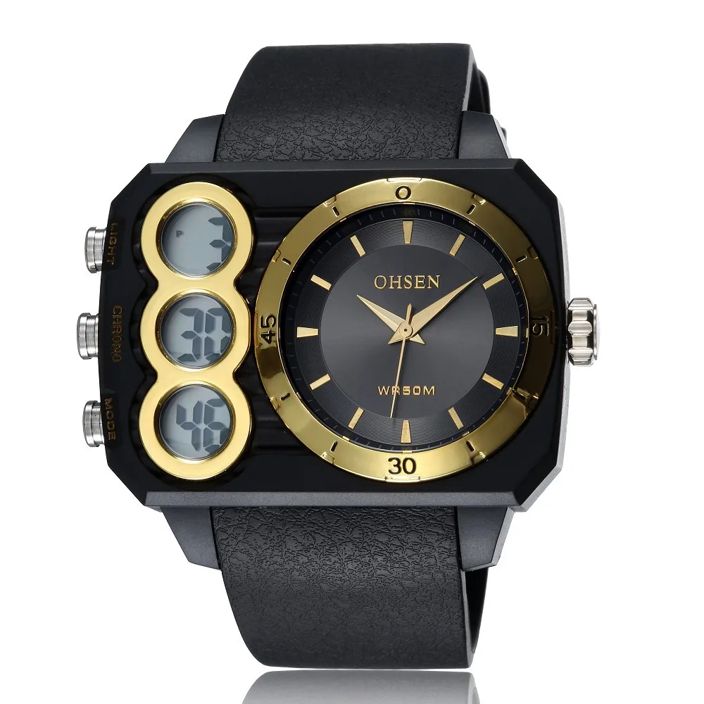

Hot Selling Ohsen Onsun Ad1503 Multi-functional Dual Display Electronic Waterproof Outdoor LED Watch