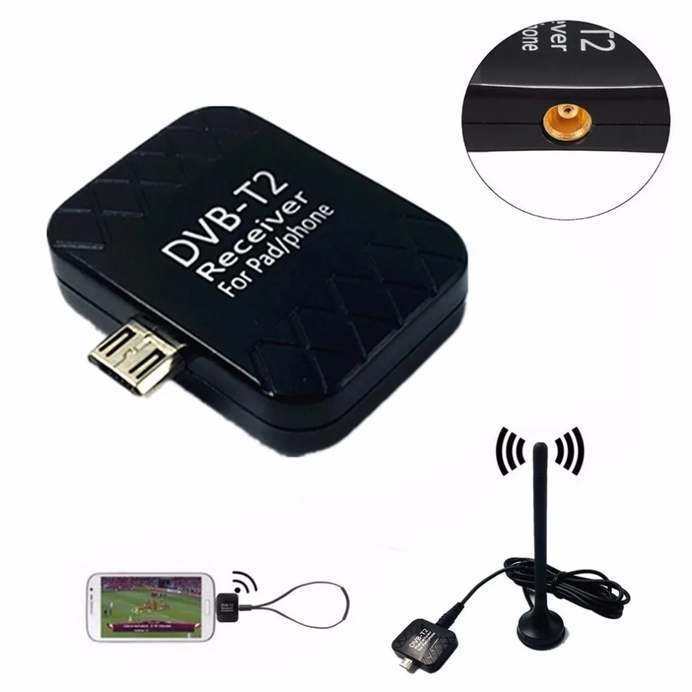 HD Digital TV Receiver USB DVB-T2 TV Stick for Android Phone Pad DTV Satellite Receiver Micro USB Watch TV DVB-T2 Signal HD809