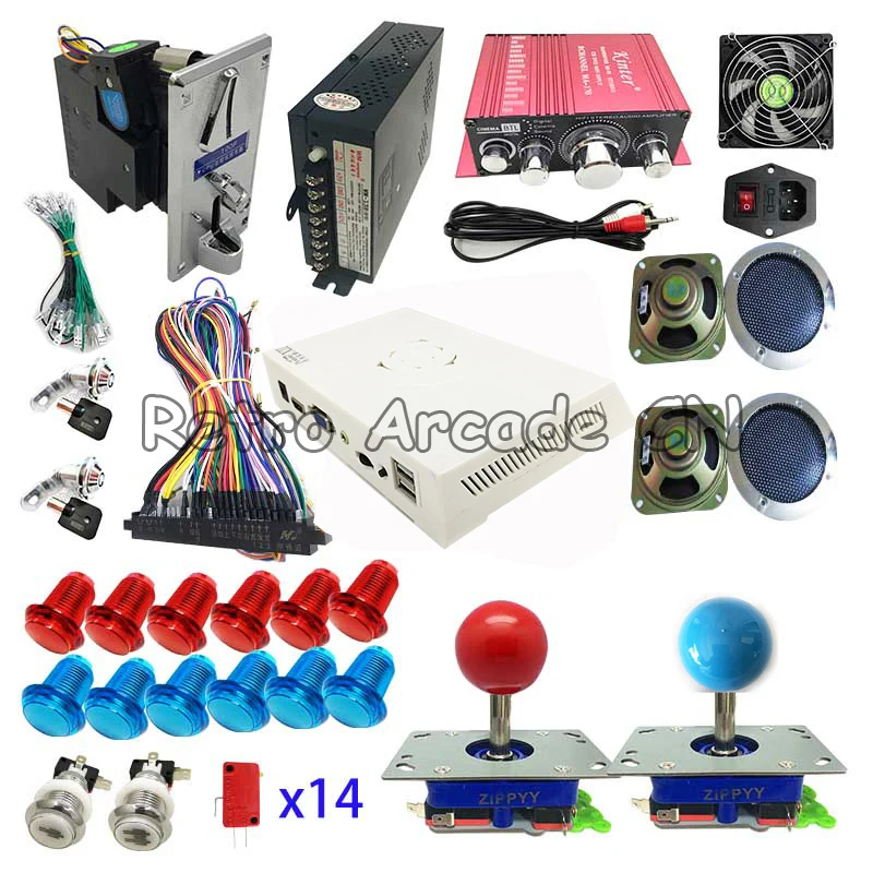 Arcde Game DIY Jamma полный комплект 3D Pandora XII 3188 в 1 с 53 шт. 3D игры светодиодный джойстик для аркадных видеоигр