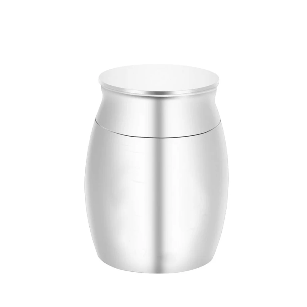Small Keepsake Urns for Human Ashes Mini Cremation Urns for Ashes Aluminum Alloy Memorial Holder Silver Grandma