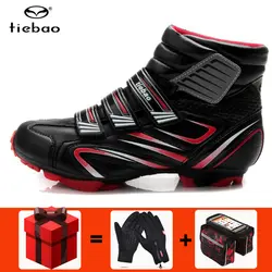 TIEBAO/зимняя мужская обувь для велоспорта; sapatilha ciclismo MTB; нескользящая подошва из ТПУ; одежда для велоспорта; противоскользящая обувь для