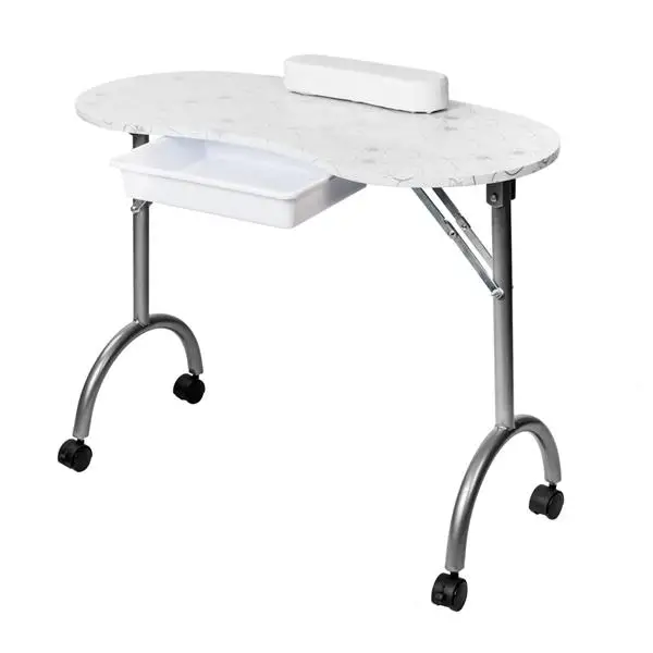

Kapsalon Meubilair MDF Manicure Equipment Nail Table Station Desk Salon Spa Beauty Folding Salon Table with Arm Rest & Drawer
