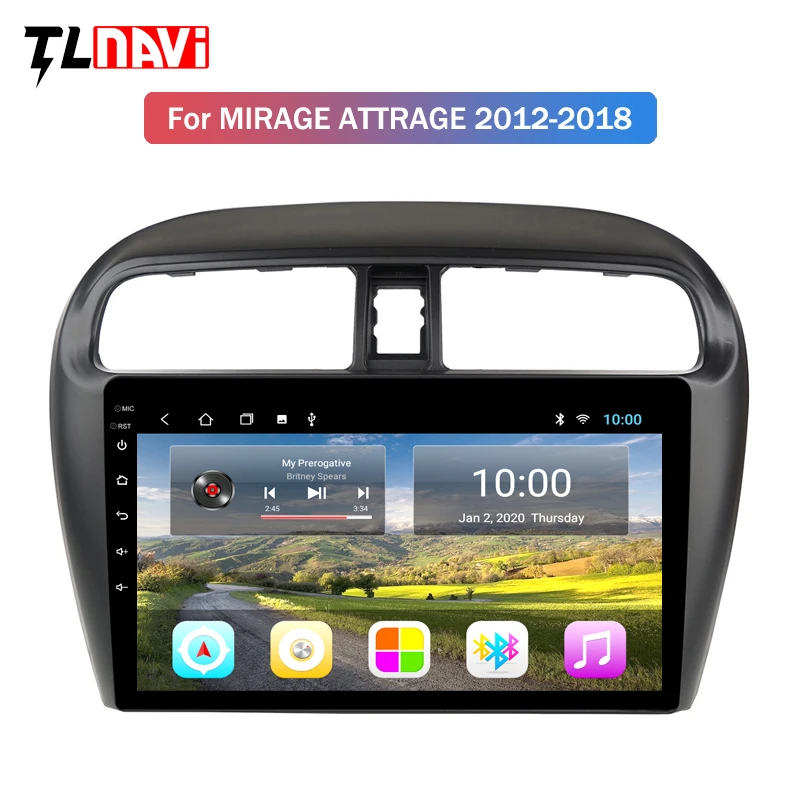 2G RAM 9 Inch Android 9.1 Car Gps Navigation For Mitsubishi mirage attrage 2012-2018 built-in Radio Video Bt Wifi 2G RAM 9 Inch Android 9.1 Car Gps Navigation For Mitsubishi mirage attrage 2012-2018 built-in Radio Video Bt Wifi