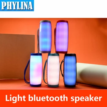 

1pcs Bluetooth Speaker Colorful LED Light Subwoofer Mobile Phone Bluetooth Audio Card U Disk Indoor and Outdoor Party Activities