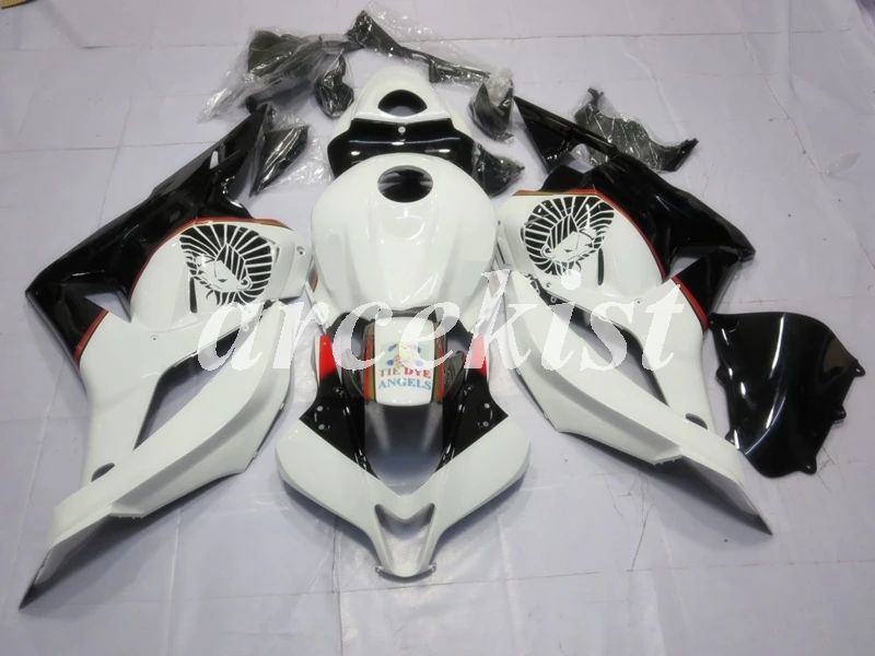 4 подарки литья под давлением ABS Полный обтекатели, пригодный для HONDA CBR600RR F5 2009 2010 2011 2012 09 10 11 12 тела набор Белый
