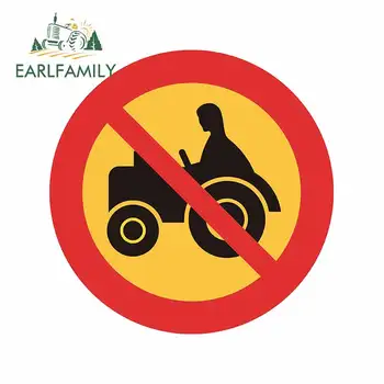

EARLFAMILY 13cm x 13cm for No-tractors Waterproof Car Bumper Window Stickers DIY Windshield Waterproof Laptop Car Decals