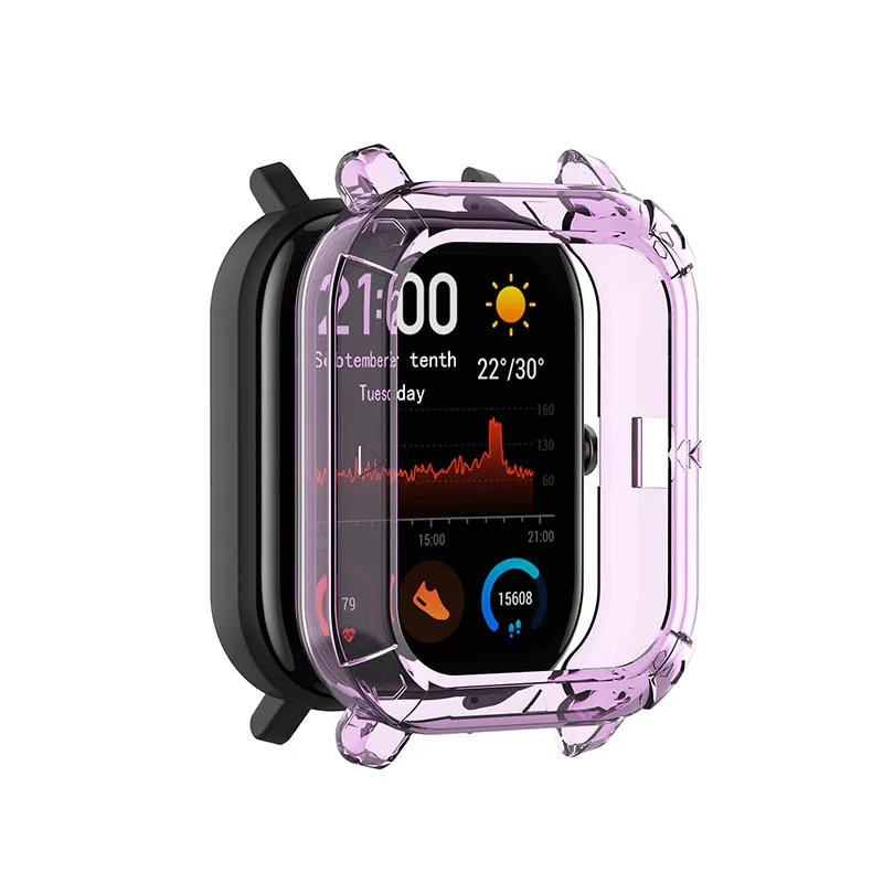 Фиолетовый Умные аксессуары, спортивные ТПУ защитные чехлы для Huami Amazfit GTS, Защитные чехлы для Huami Amazfit GTS, умные часы - Цвет ремешка: Фиолетовый