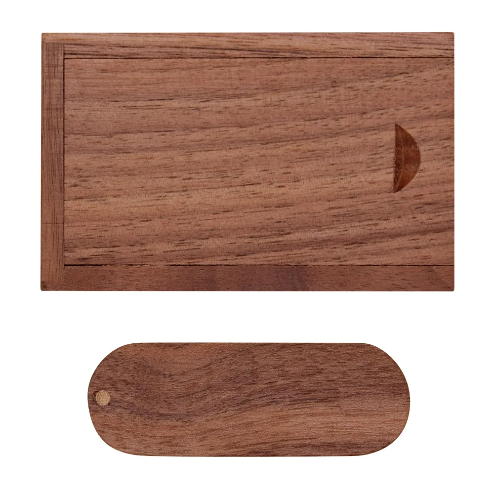 Walnut With Box Memoria USB 2,0 флеш-накопитель Personalizado реальная емкость деревянный USB флеш-накопитель с коробкой 64 ГБ 32 ГБ 16 ГБ 8 ГБ Пользовательский логотип - Цвет: Walnut With Box