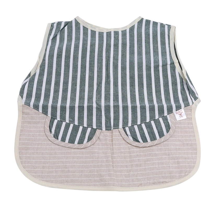 Fashion Stripe Baby Bibs Cotton Linen Newborn Bandanas Feeding For Baby Burp Cloths Girls Boys Saliva Towel Printing Apron Bib
