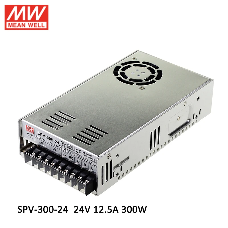 MEAN WELL SPV-300-24 12.5A 300W 24V DC voltage programmable Single Output Power Supply with PFC Function remote ON-OFF control |