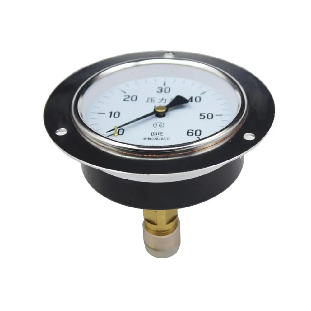 FANDE Pressure Gauge Axial connection With Flange 60mm Shock Proof Vacuum Barometer M14*1.5