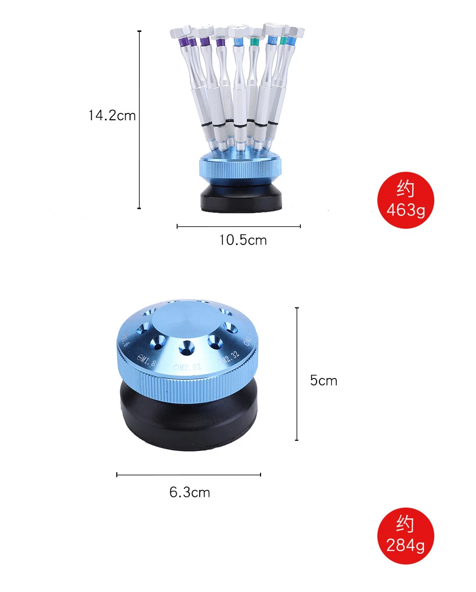 new 9pcs screwdriver glasses screw driver spectacle professional screwdriver set with swivel stand easy to use