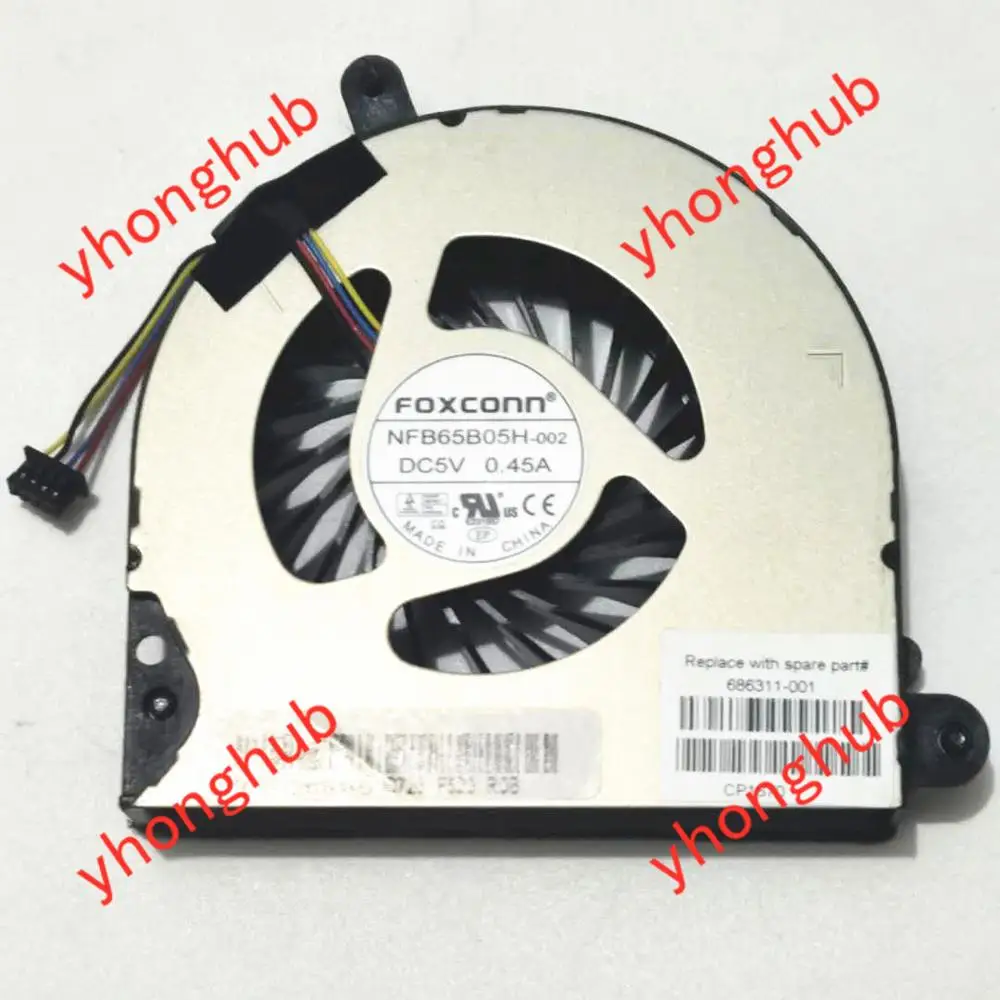 FOXCONN NFB65B05H 002 FSFA10M DC 5V 0.45A 4 проводной Сервер вентилятор охлаждения|blower fan|server fanblower fan