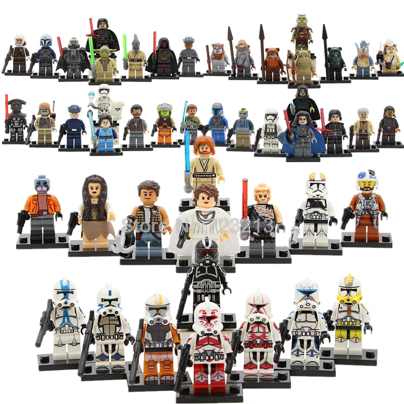 

8pcs/lot star wars R2d2 Figure Set Mace Windu trooper Ren Darth Vader Padme Luke Yoda Building Blocks Kids Toys gifts Legoing