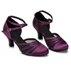 HROYL Women Latin Dance Shoes For Girls Ladies Indoor Ballroom Tango Dancing Shoes 10/8.5/7.5/6/5CM Heels Wholesaler 5