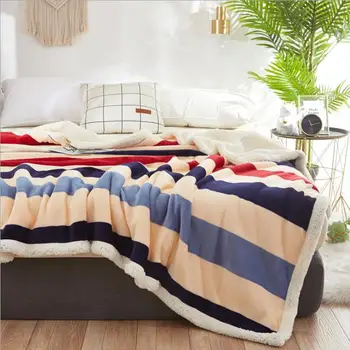 

Fleece Blankets For Beds Throw Sofa Warm Blanket Plush Bed Winter Coral Blanket Flannel Car For
