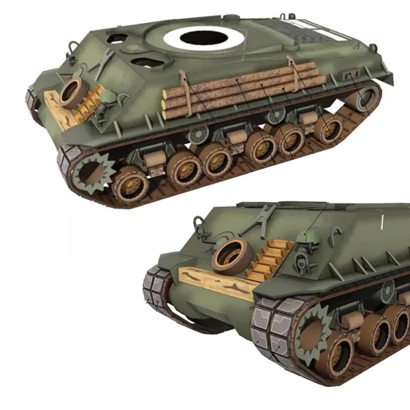 Для Fury Sherman M4A3E8 средний танк 3d бумажная модель стерео ручная работа Рисование