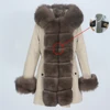 OFTBUY 2022 Fashion Winter Jacket Women Real Fur Coat Natural Real Fox Fur Collar Loose Long Parkas Big Fur Outerwear Detachable ► Photo 2/6
