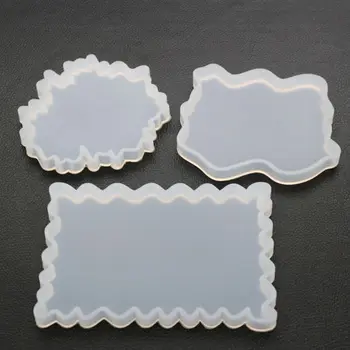 

UV Resin Crystal Epoxy Molds DIY Irregular Coaster Mould Crafts Making N58F