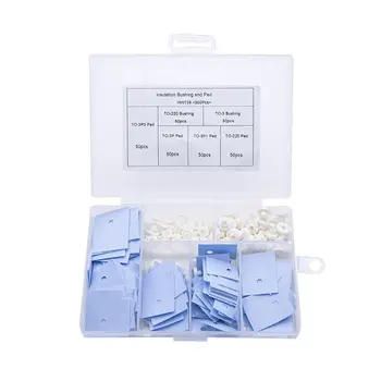 

300PCS Boxed TO-220 Silicone Film Tube Silicone Gasket Thermal Conductive Silicone Film Insulation Sheet TO-3 Set